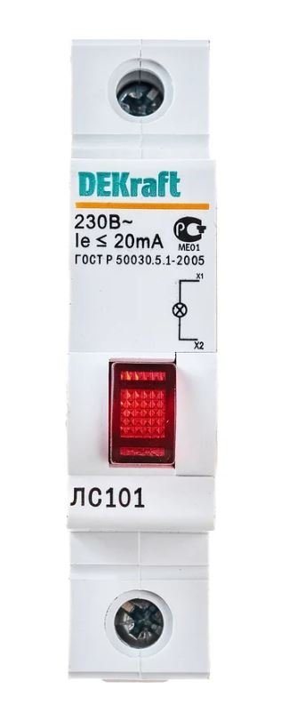 1P КРАСНАЯ LED ЛС-101 220В (18002DEK)