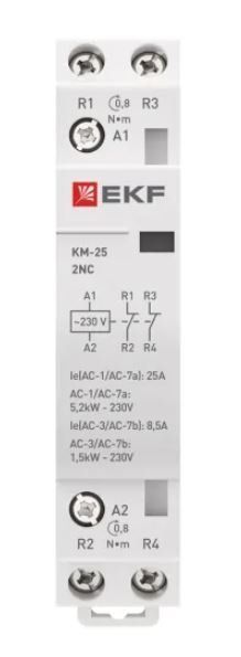 КМ 25А 2NC 230В АС (1 мод.) PROXIMA (km-1-25-02)