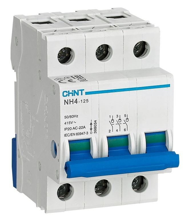 Выключатель нагрузки NH4-125 3P 125А (DB) (R) (398034)