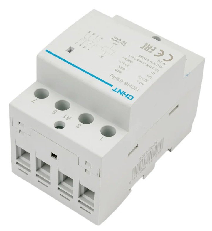 Контактор модульный NCH8-63/40 63А 4НО AC 220/230В 50Гц (R) CHINT (256101)
