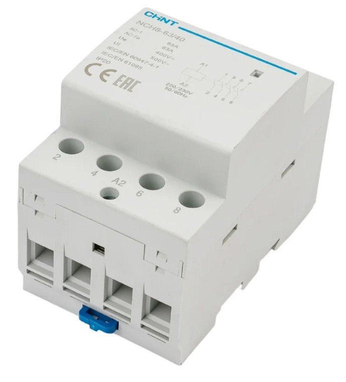 Контактор модульный NCH8-63/40 63А 4НО AC 220/230В 50Гц (R) CHINT (256101)