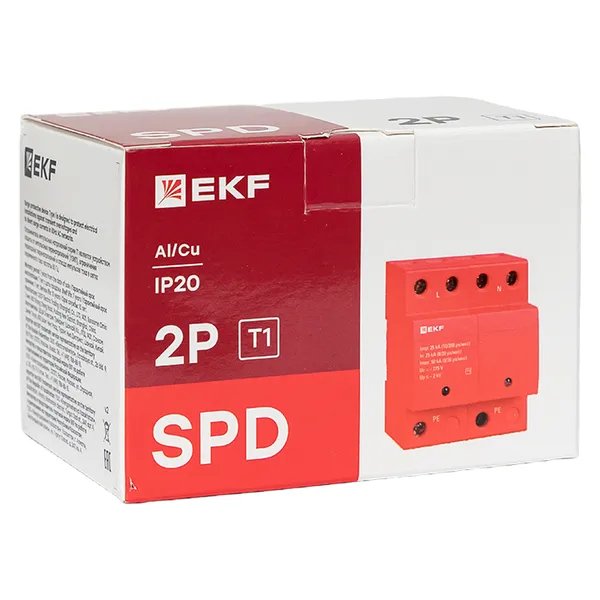 Limp 25kA (10/350μs) 2P класс 1 (spd-t1-2p)