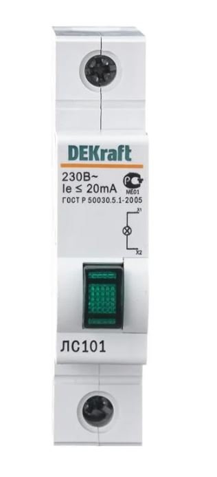 1P ЗЕЛЕНАЯ LED ЛС-101 220В (18004DEK)