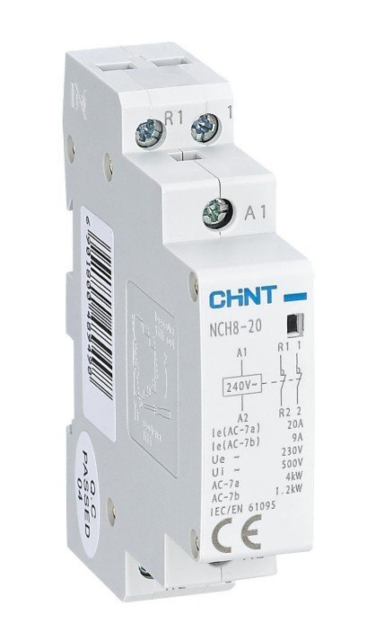 Контактор модульный NCH8-20/02 20А 2НЗ AC 220/230В 50Гц (R) CHINT (256053)
