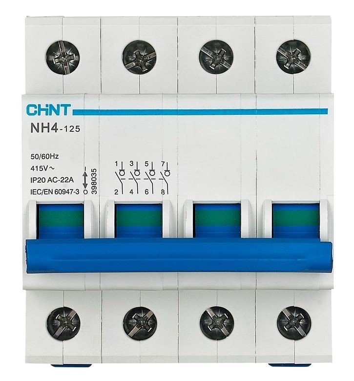 Выключатель нагрузки NH4-125 4P 80А (DB) (R) (398112)