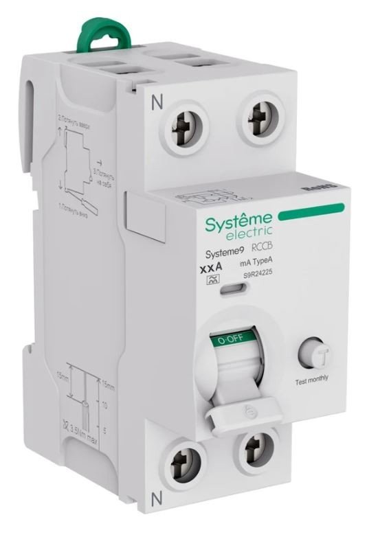 Systeme9 ВДТ 2P 63A 30мА Тип-A 230В (S9R22263)