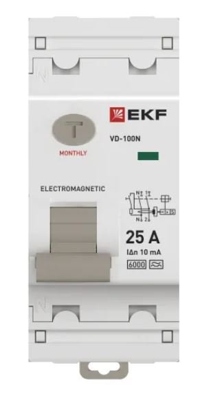 ВД-100N 2P 25А 10мА A 6кА PROXIMA (E1026MA2510)