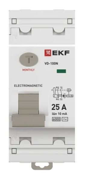 ВД-100N 2P 25А 10мА AC 6кА PROXIMA (E1026M2510)