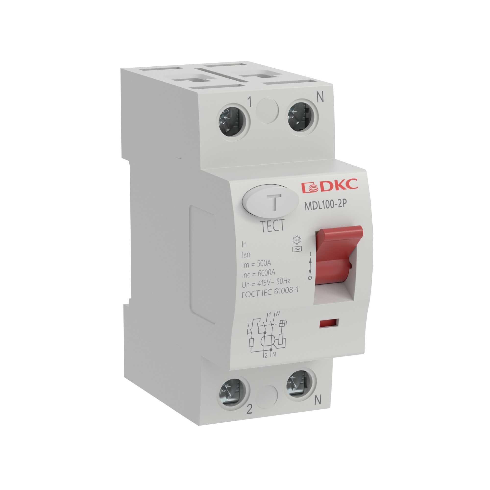 YON MAX MDL100 ВДТ 2P 300mA 63A AC (MDL100-2P4-63-AC)