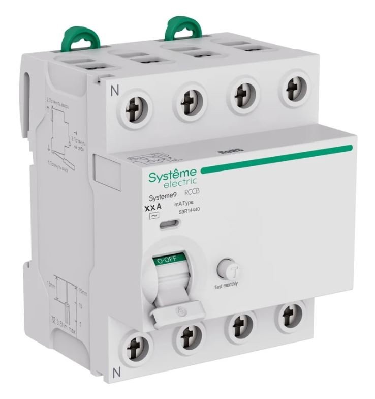 Systeme9 ВДТ 4P 100A 30мА Тип-AC 400В (S9R12491)