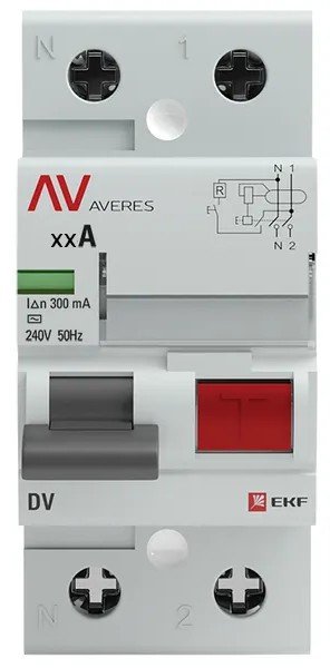 DV 2P 40А/300мА (AC) AVERES (rccb-2-40-300-ac-av)