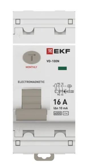 ВД-100N 2P 16А 10мА AC 6кА PROXIMA (E1026M1610)