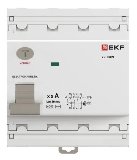 ВД-100N 4P 50А 30мА PROXIMA (E1046M5030)
