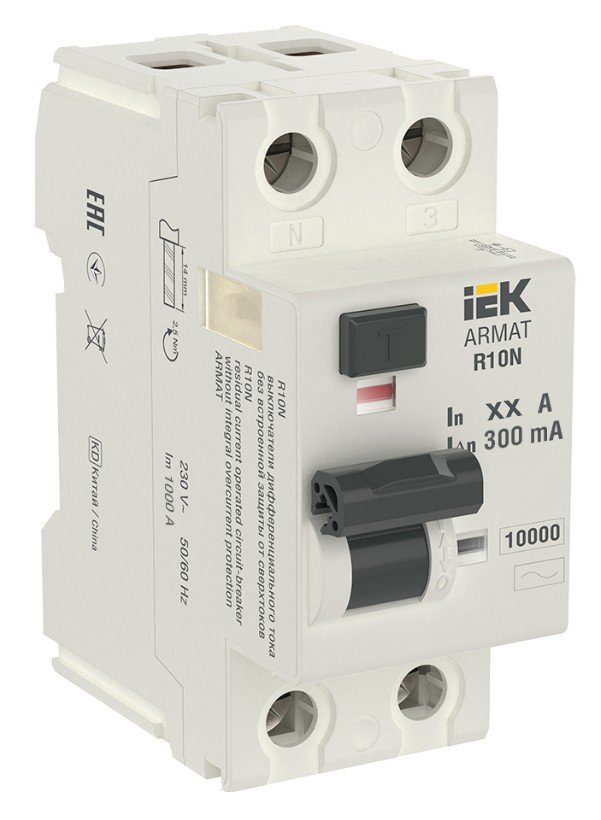 ВДТ R10N 2P 63А 300мА ARMAT (AR-R10N-2-063C300)