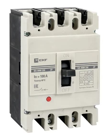 ВА-99М 250/100А 3P 10In 35кА (mccb99-250-100m)