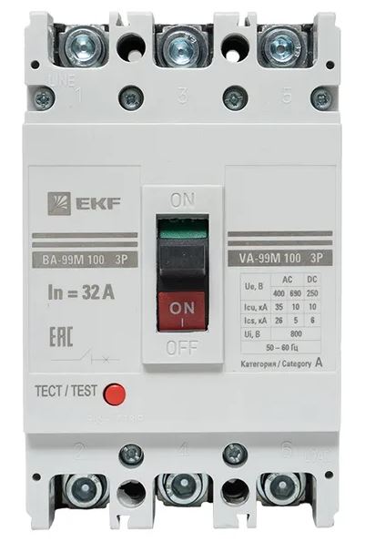ВА-99М 100/32А 3P 10In 35кА (mccb99-100-32m)