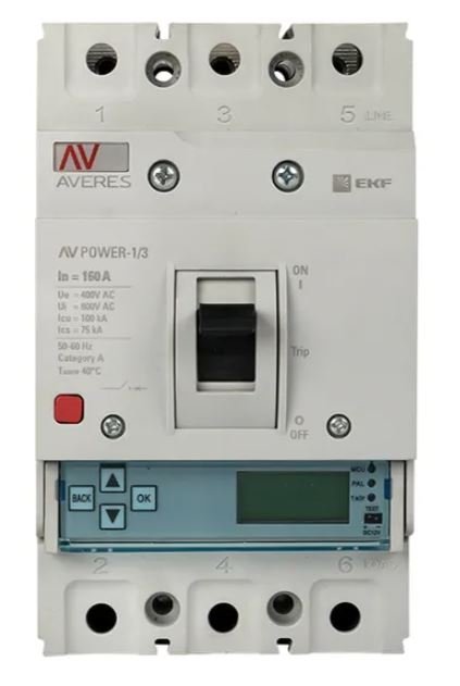 AV-POWER-1/3 160А 50кА ETU6.0 (mccb-13-160-6.0-av)