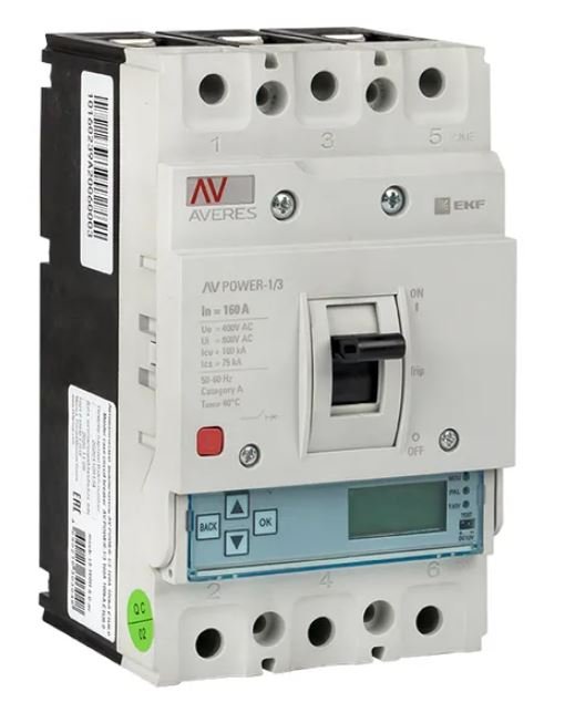 AV-POWER-1/3 160А 50кА ETU6.0 (mccb-13-160-6.0-av)
