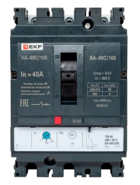 ВА-99C 100/40А 3P 35кА (mccb99C-100-40)