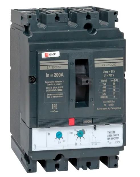 ВА-99C 250/200А 3P 45кА (mccb99C-250-200)