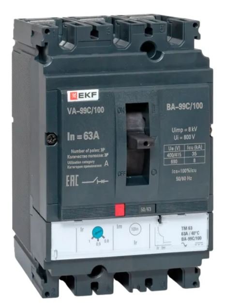 ВА-99C 100/63А 3P 35кА (mccb99C-100-63)
