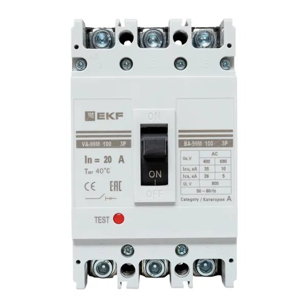 ВА-99М 100/20А 3P 35кА (mccb99-100-20m)