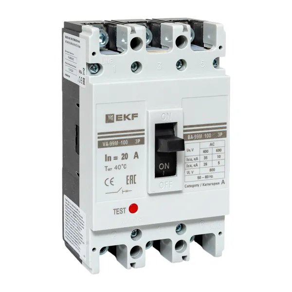 ВА-99М 100/20А 3P 35кА (mccb99-100-20m)