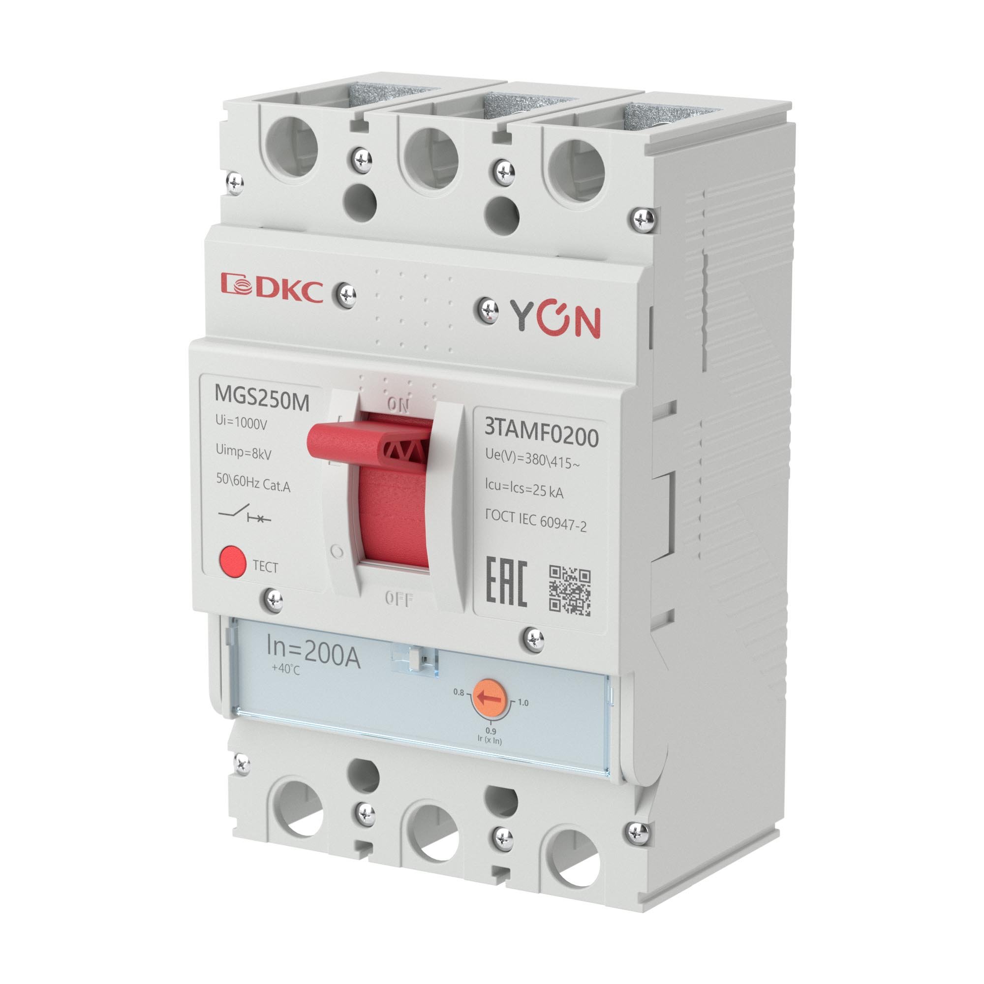 YON MGS250 3P 160-200A 36kA (MGS250N-3TAMF0200)