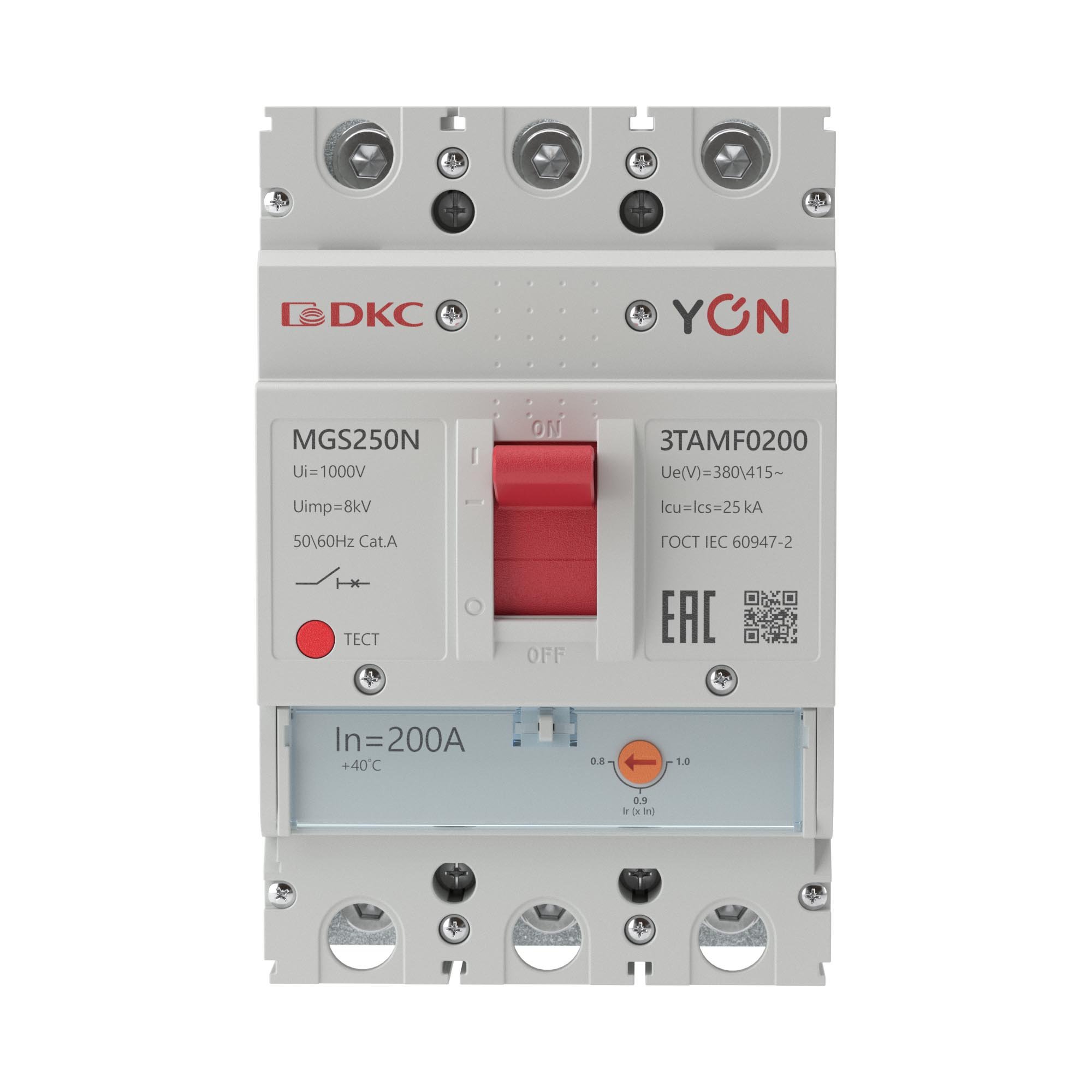 YON MGS250 3P 160-200A 36kA (MGS250N-3TAMF0200)