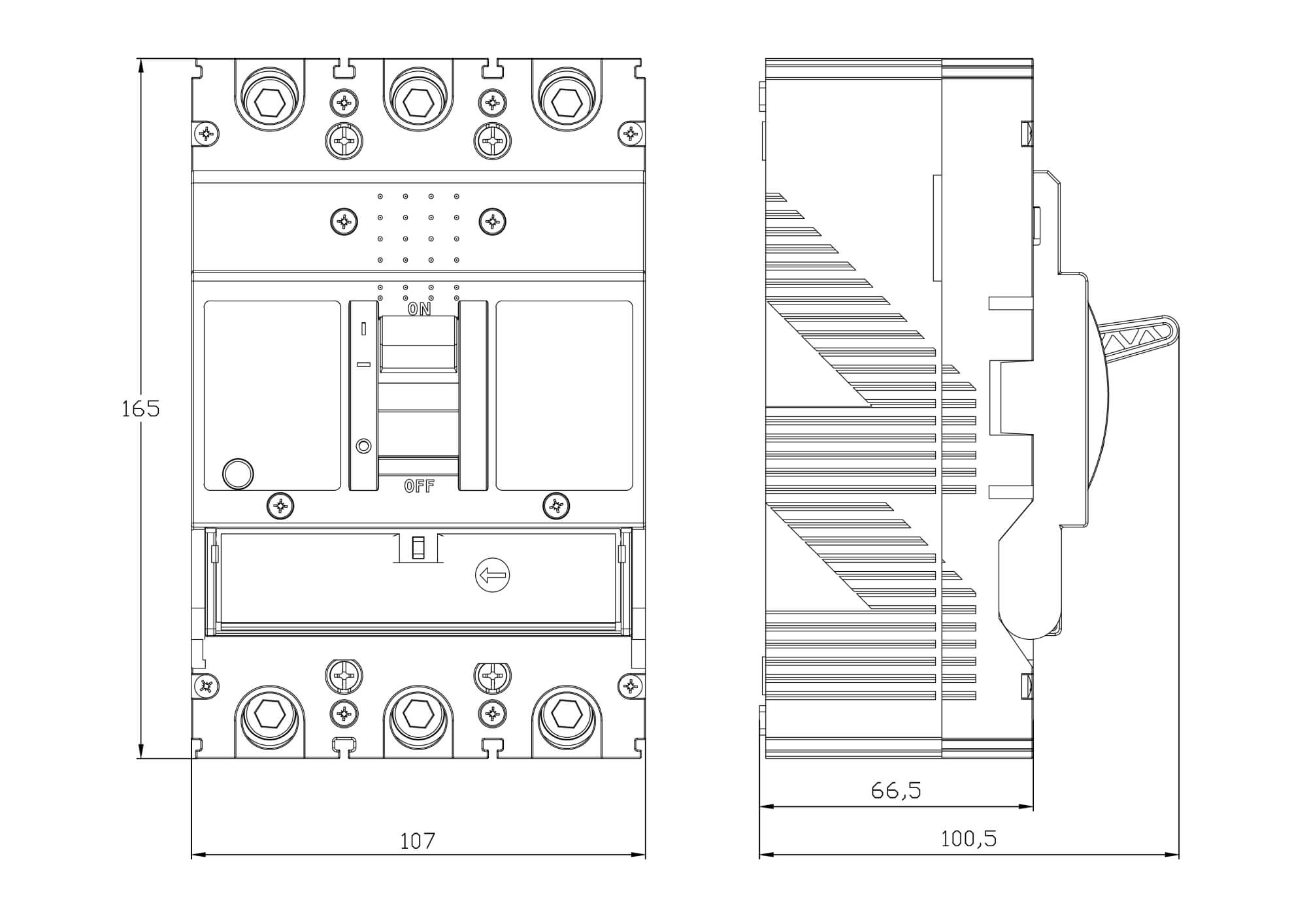 YON MGS250 3P 160-200A 25kA (MGS250M-3TAMF0200)