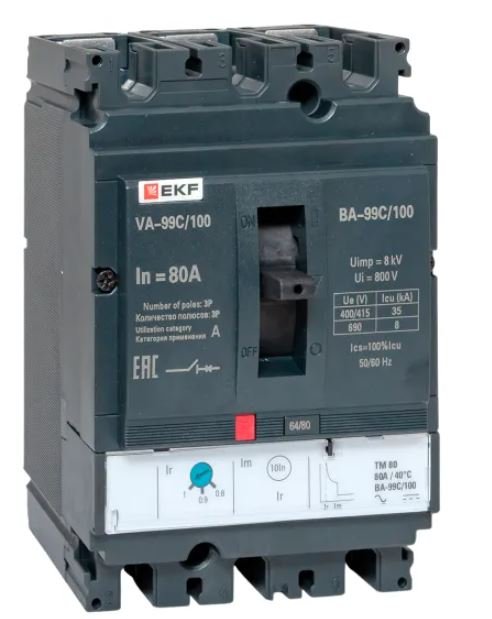 ВА-99C 100/80А 3P 35кА (mccb99C-100-80)