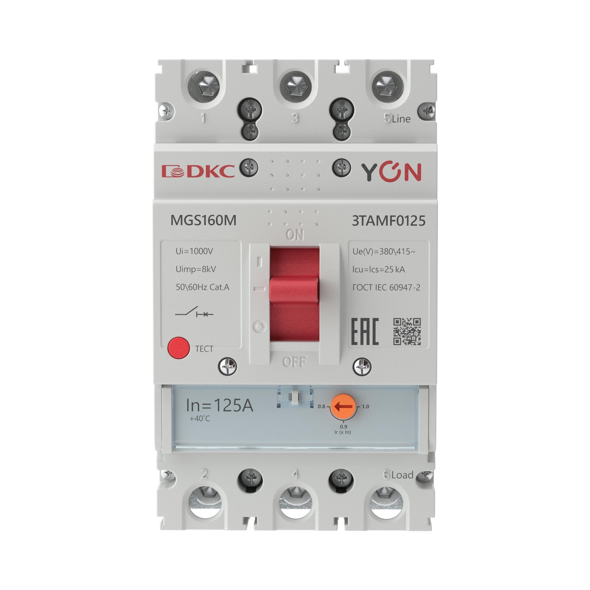 YON MGS160 3P 100-125A 25kA (MGS160M-3TAMF0125)