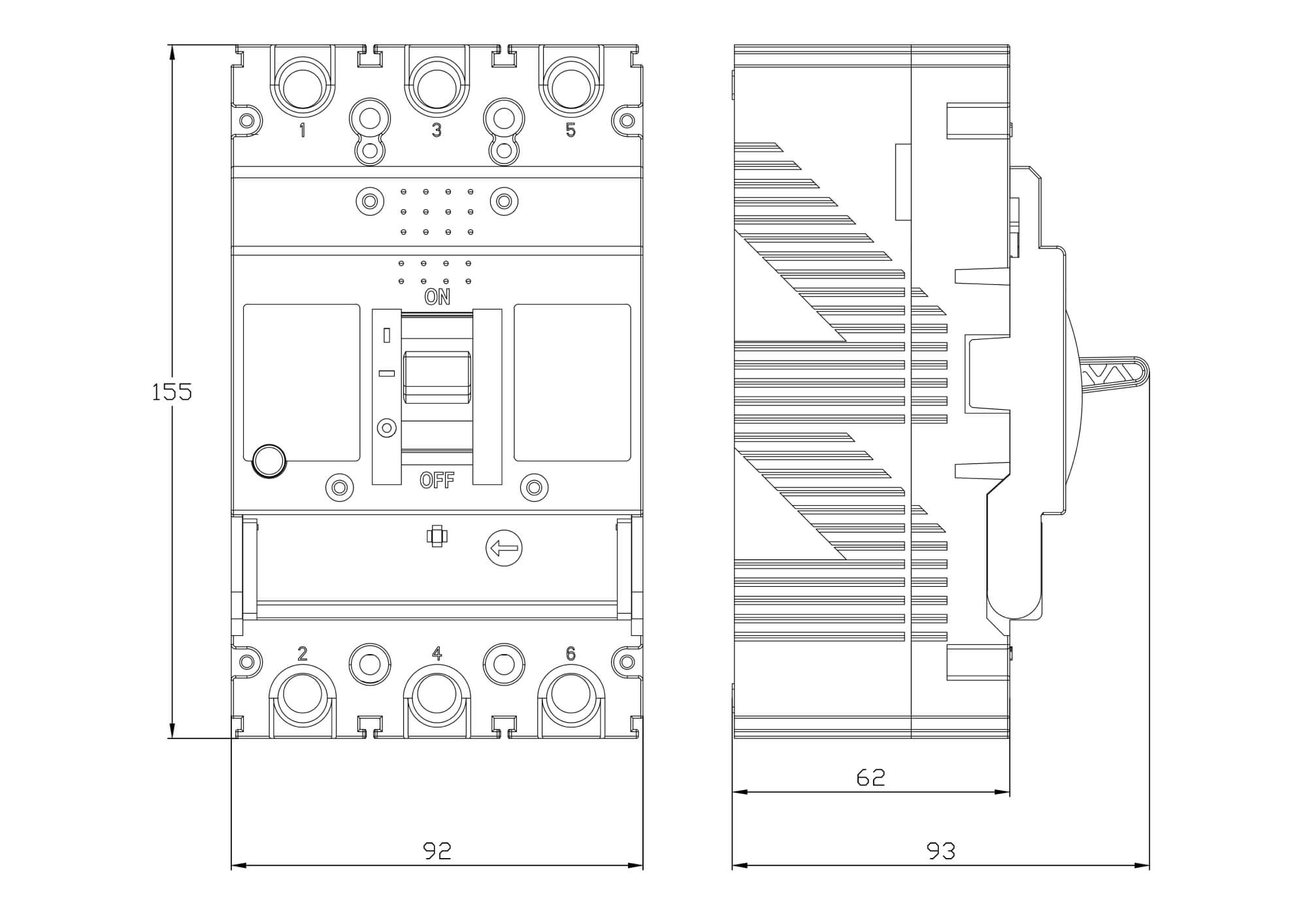 YON MGS160 3P 100-125A 25kA (MGS160M-3TAMF0125)