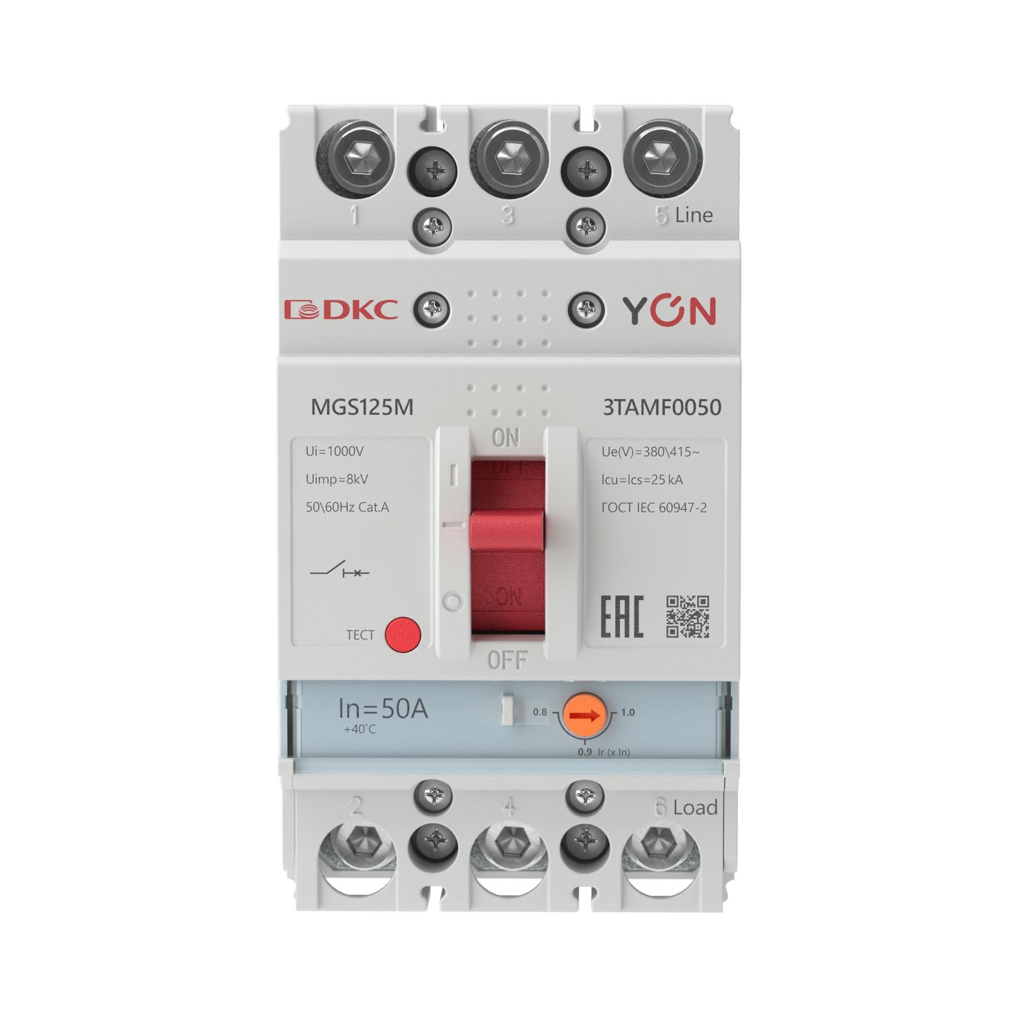 YON MGS125 3P 40-50A 25kA (MGS125M-3TAMF0050)