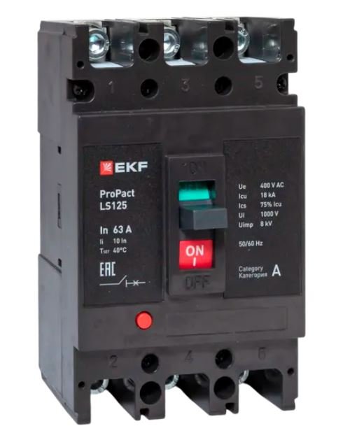 LS125 18кА 3P 63А ProPact (mccb-125-18-3-63-ls)