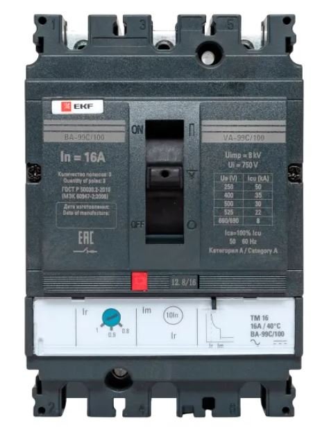 ВА-99C 100/16А 3P 35кА (mccb99C-100-16)