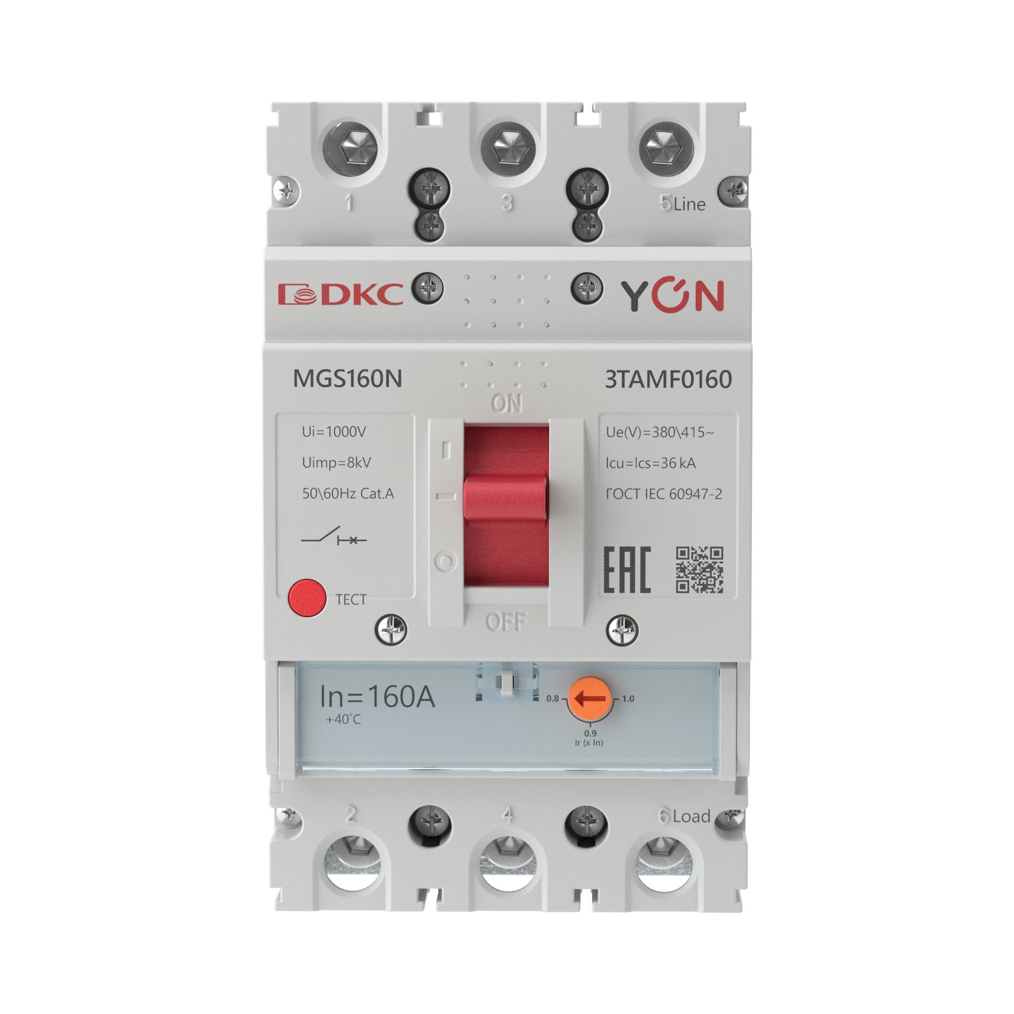 YON MGS160 3P 128-160A 36kA (MGS160N-3TAMF0160)