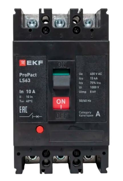 LS63 15кА 3P 10А ProPact (mccb-63-15-3-10-ls)