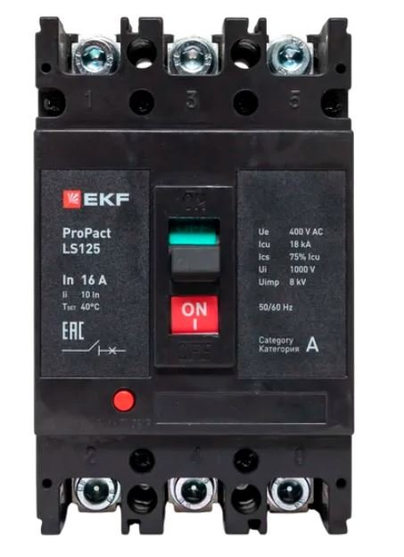 LS125 18кА 3P 16А ProPact (mccb-125-18-3-16-ls)