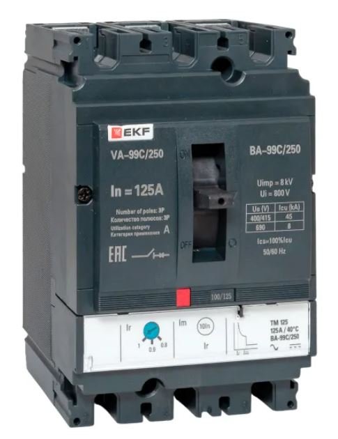 ВА-99C 250/125А 3P 45кА (mccb99C-250-125)
