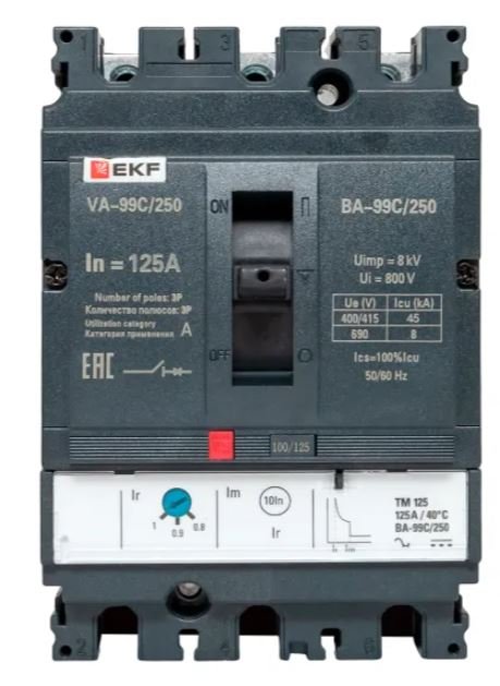 ВА-99C 250/125А 3P 45кА (mccb99C-250-125)