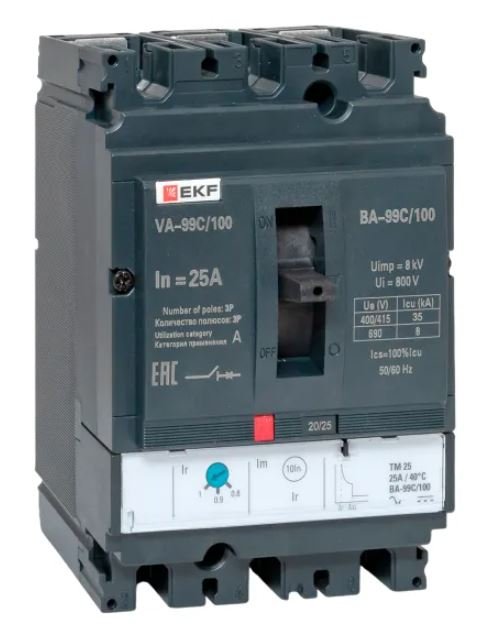 ВА-99C 100/25А 3P 35кА (mccb99C-100-25)