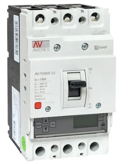 AV-POWER-1/3 100А 50кА ETU6.0 (mccb-13-100-6.0-av)
