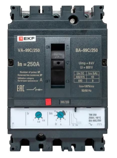 ВА-99C 250/250А 3P 45кА (mccb99C-250-250)