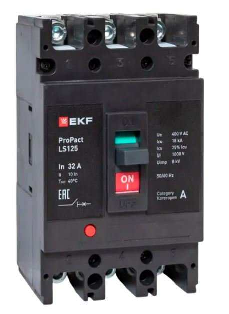 LS125 18кА 3P 32А ProPact (mccb-125-18-3-32-ls)