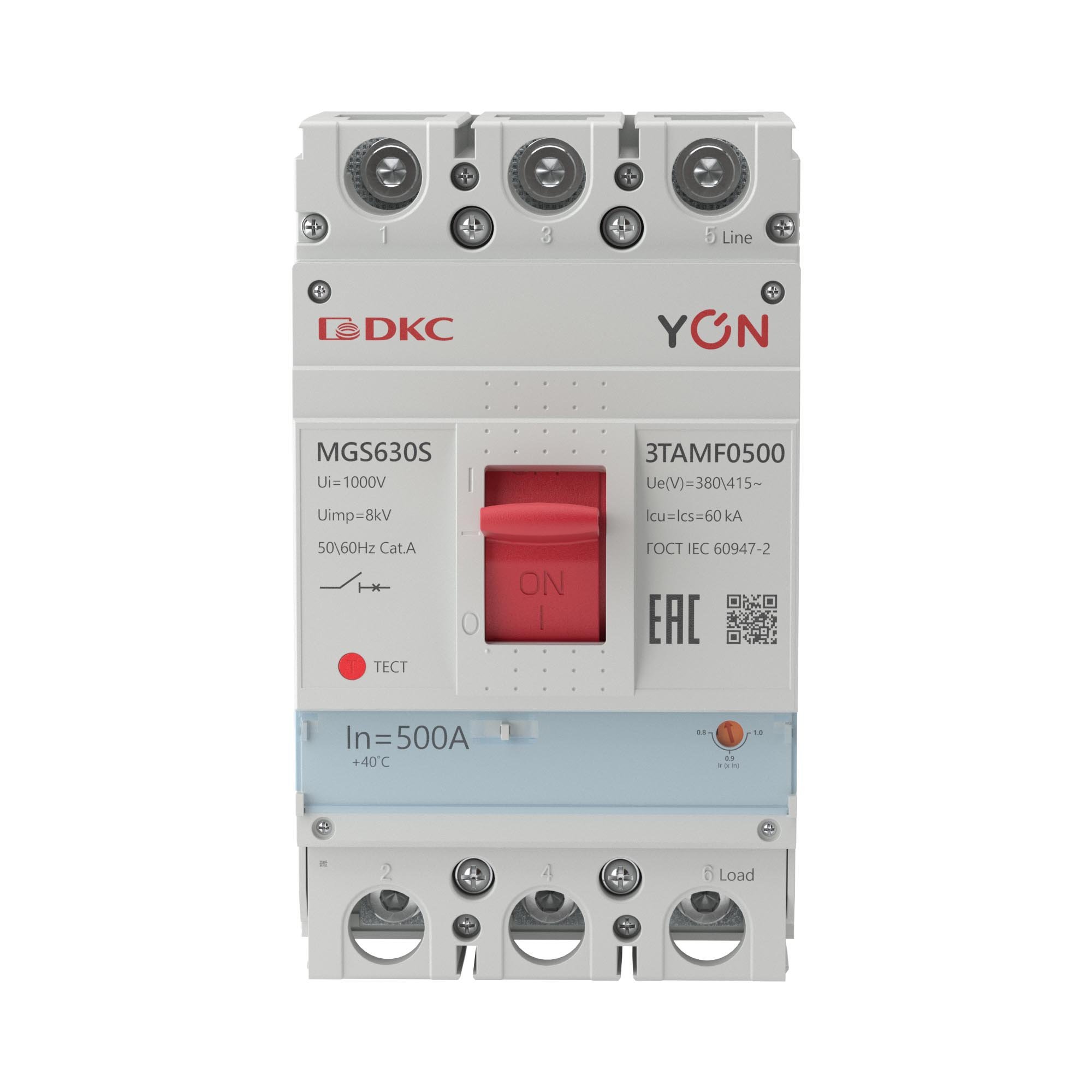 YON MGS630 3P 400-500A 60kA (MGS630S-3TAMF0500)