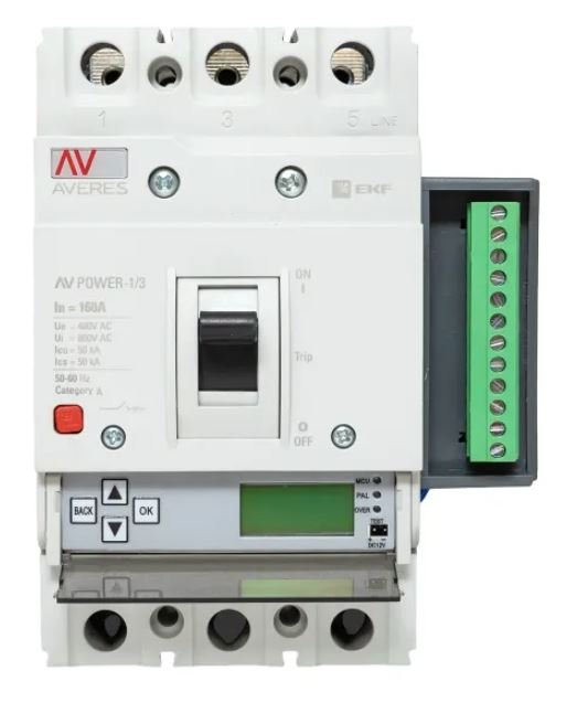 AV-POWER-1/3 160А 50кА ETU6.2 (mccb-13-160-6.2-av)