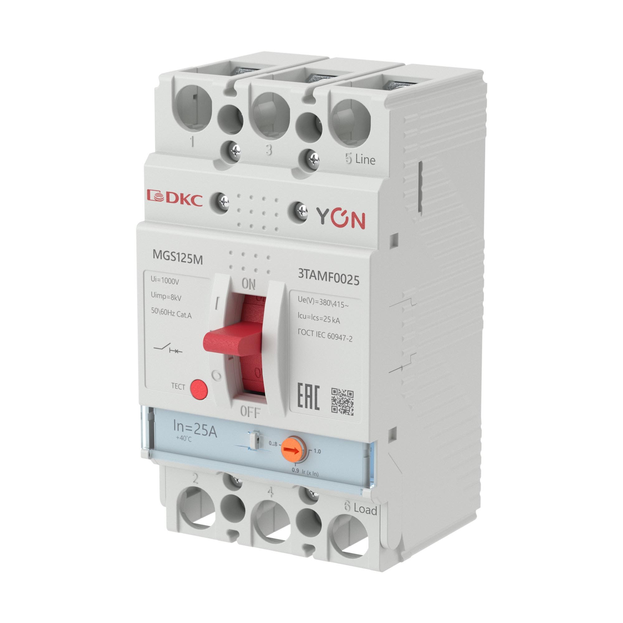 YON MGS125 3P 20-25A 25kA (MGS125M-3TAMF0025)