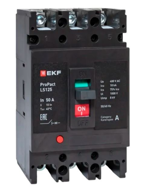 LS125 18кА 3P 50А ProPact (mccb-125-18-3-50-ls)