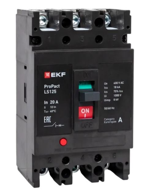 LS125 18кА 3P 20А ProPact (mccb-125-18-3-20-ls)